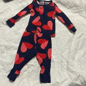 Baby two piece Valentine jammies